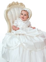 Sarah Louise -c- Girls Christening Robe & Bonnet.- BB191